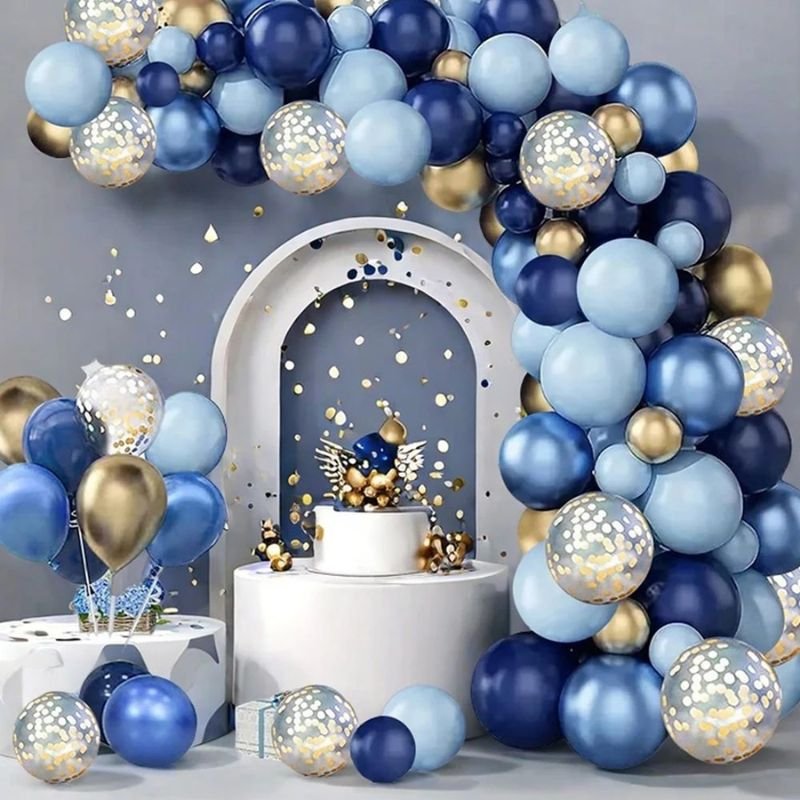 Budget-friendly balloon decoration with limited colors and simple design