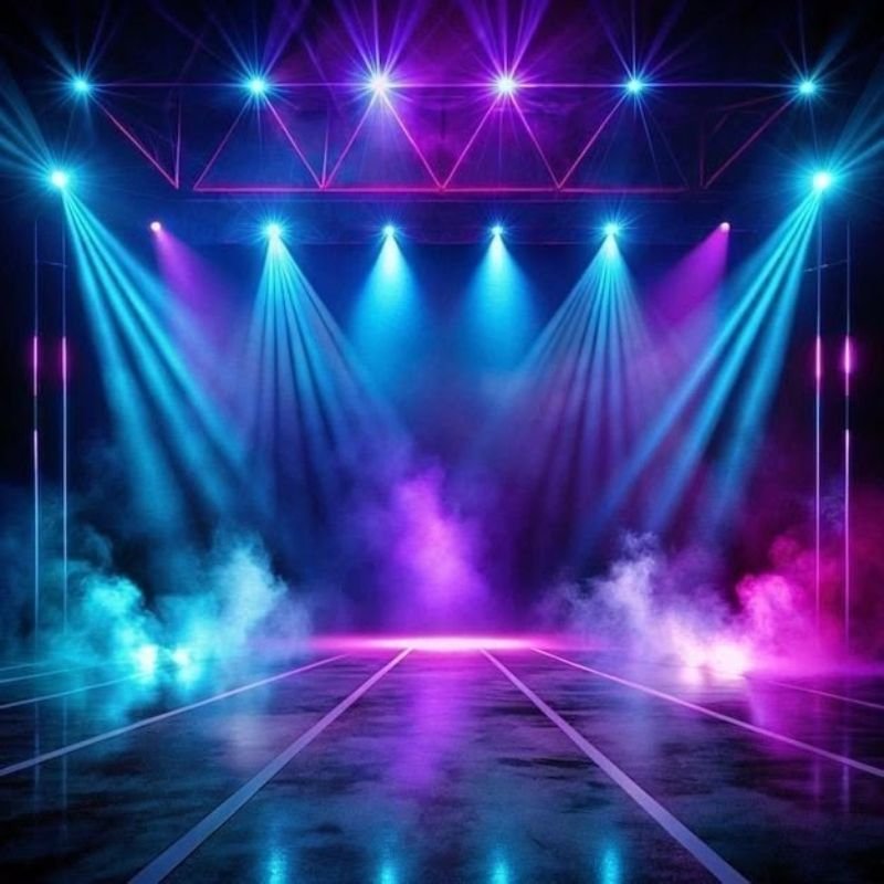 bad stage decoration example with poor lighting and clutter