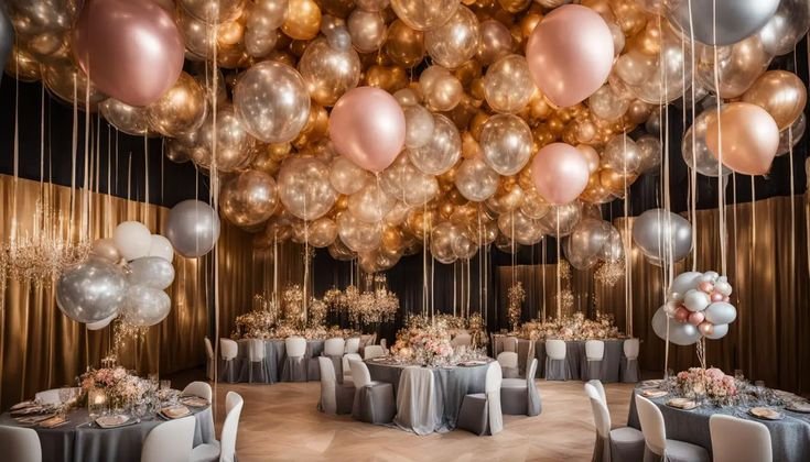 ceiling balloon decoration ideas for birthday party