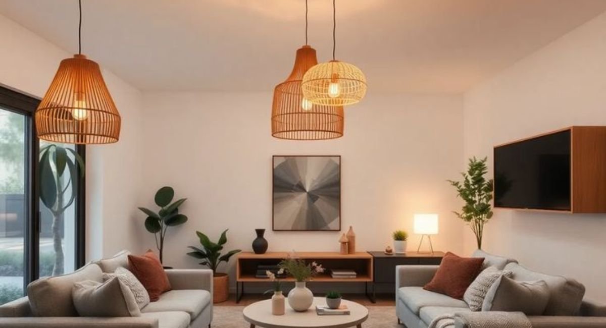 Modern living room lighting ideas with layered lighting