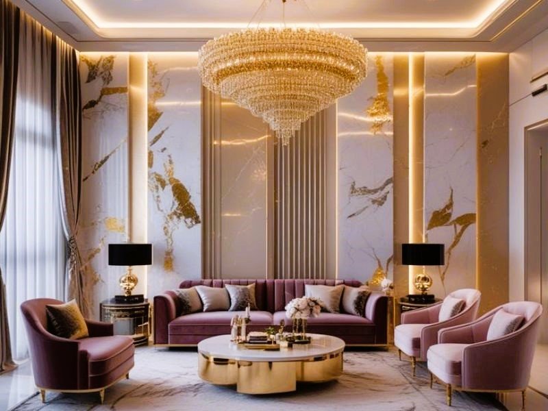 example of poor decoro chandelier in minimalist interior mismatch design