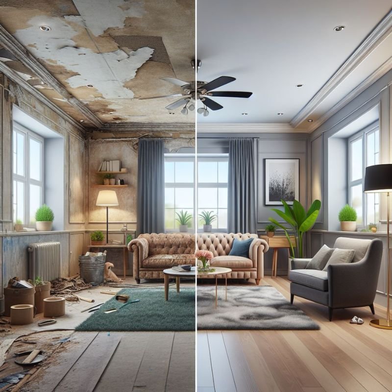 before and after birthday decoration transformation room