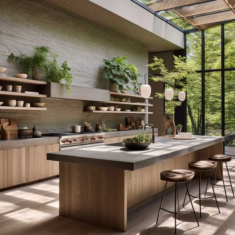 modern minimalist kitchen trends 2026 with warm neutral colors