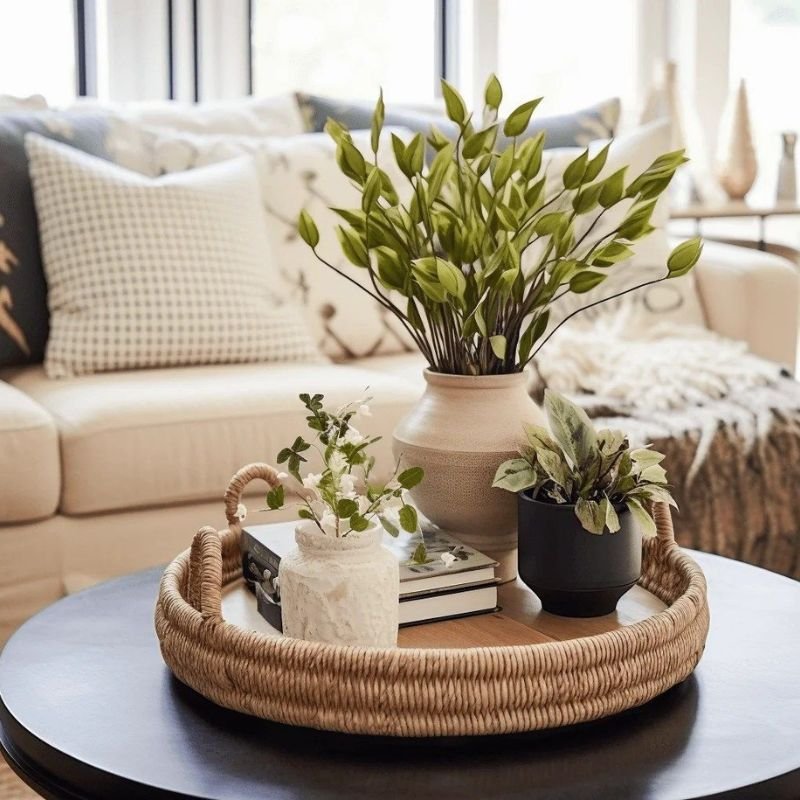 functional coffee table decor with space for daily use