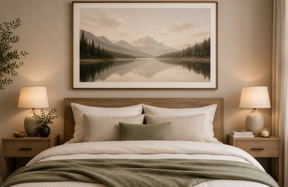 framed wall art for bedroom decor
