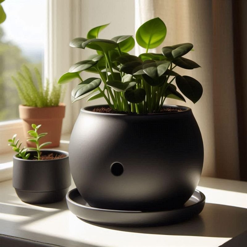 plant stand with proper drainage and airflow