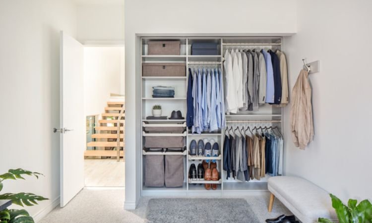 organized storage space in 3 bedroom apartments with modern wardrobe and cabinets