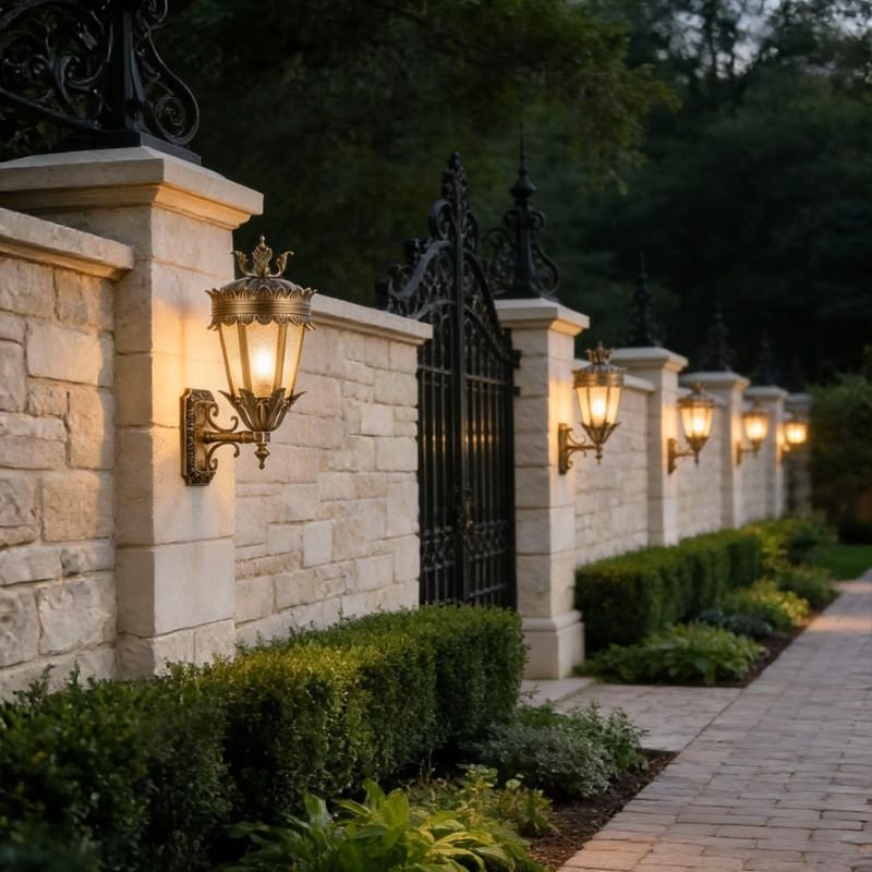 decorative outdoor wall lights enhancing home exterior design