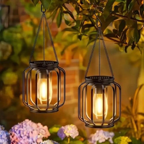 DIY garden lanterns solar jar lights