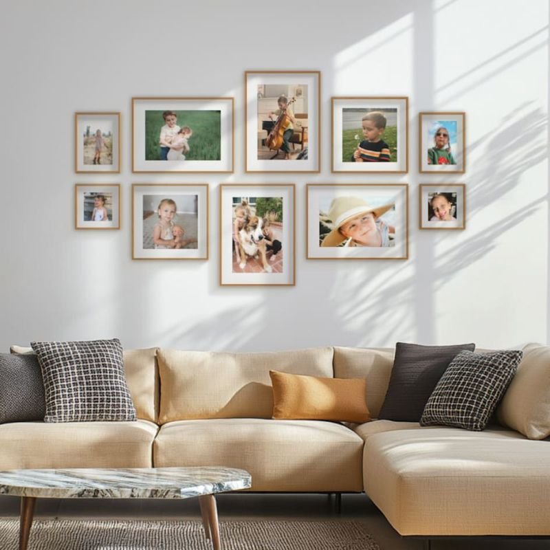 gallery wall & decor ideas with framed artwork and photos