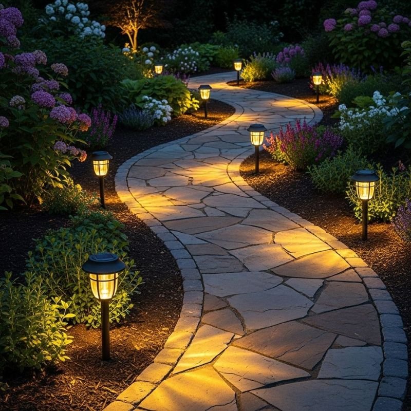 garden lighting ideas solar string lights outdoor