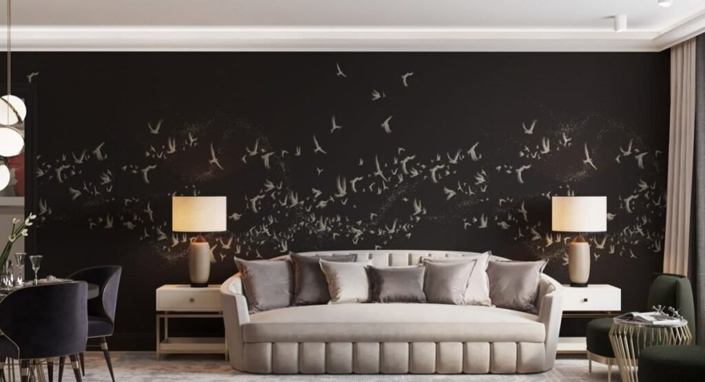 hand painted abstract art vs printed wall art comparison