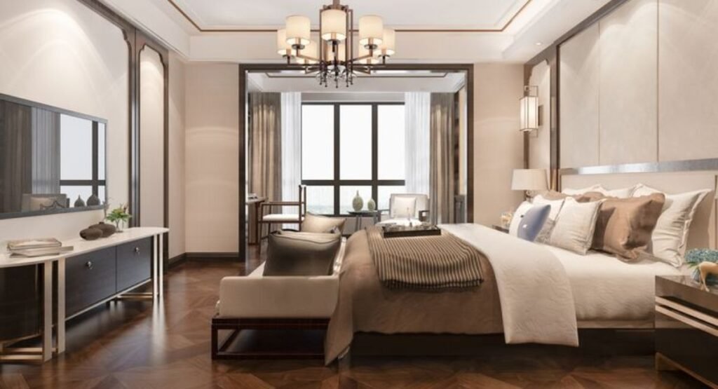 large master suite bedroom 320 square feet with sitting area and walk in closet