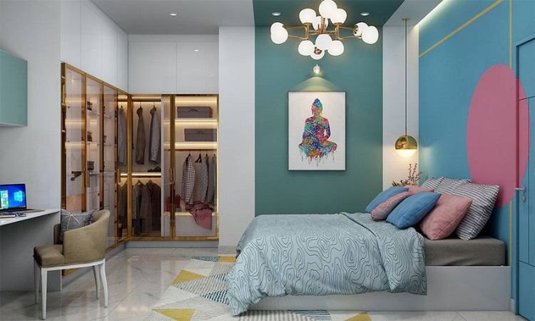 "multi functional furniture in small bedroom for space saving apartment design"