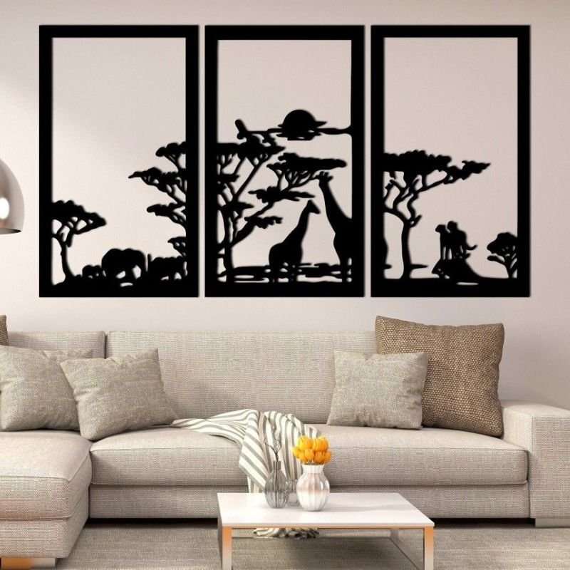 modern metal framed wall art minimalist home decor