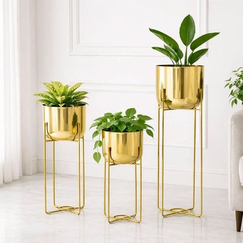 metal indoor plant stand contemporary design