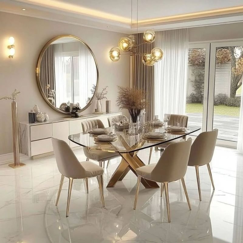 Minimalist table decor with a simple centerpiece and clean neutral styling