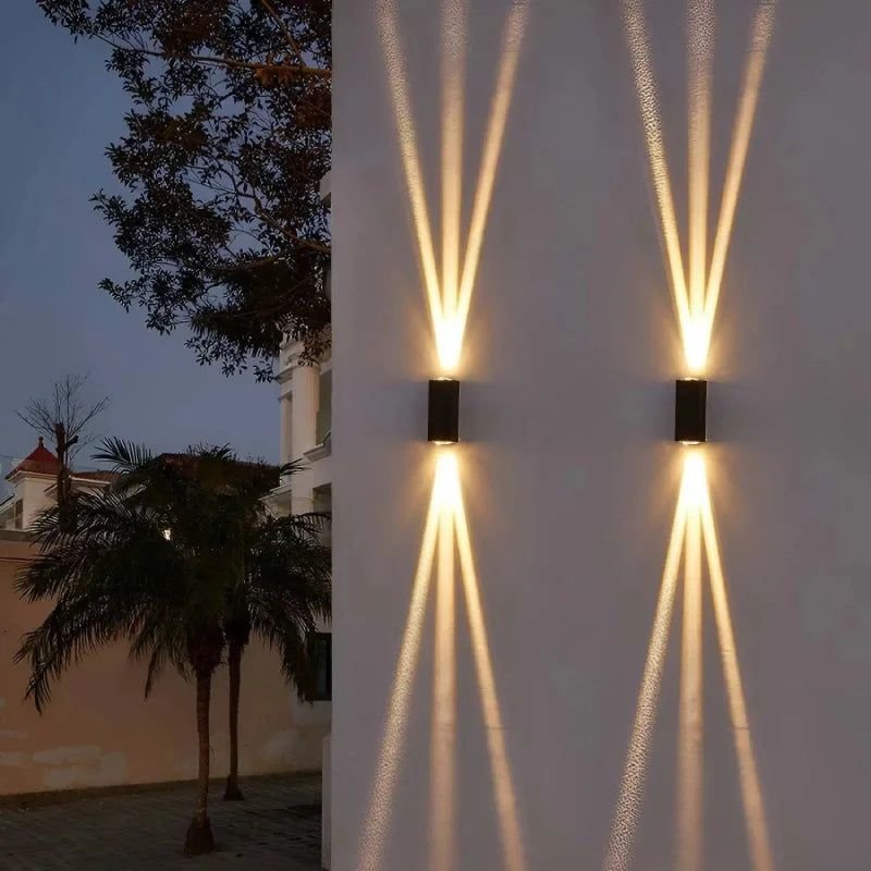 modern outdoor wall lights black minimalist design LED