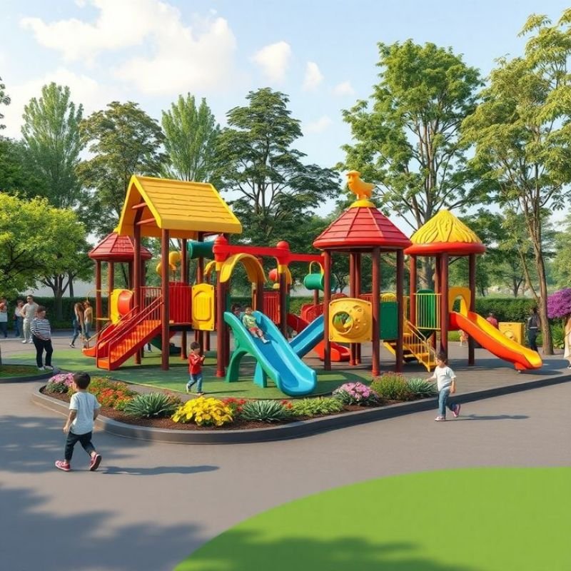 "safe residential neighborhood near parks schools and apartments"