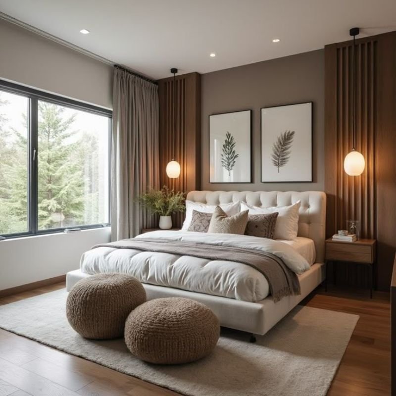 fluffy shaggy bedroom rug for cozy interior design