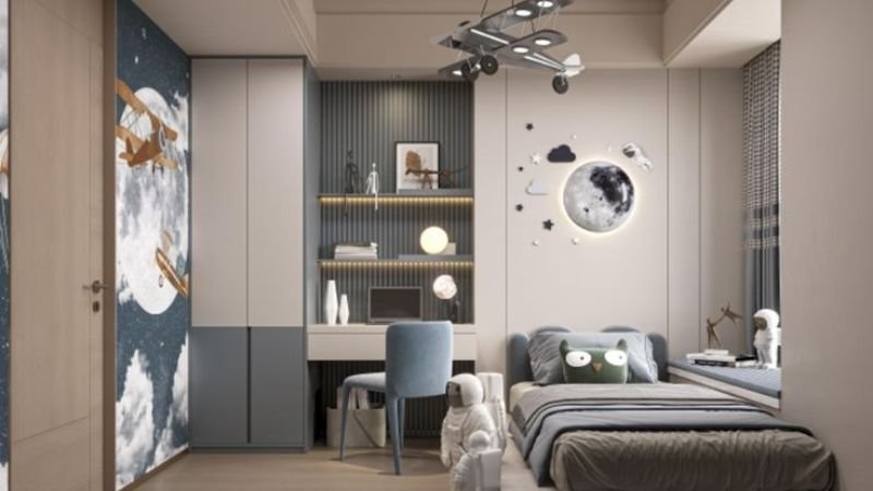 Stylish kids bedroom sets with modern design and storage”