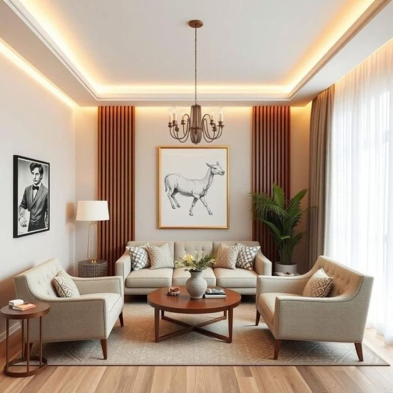 wood wall panels improving acoustics and adding warmth to modern home interior