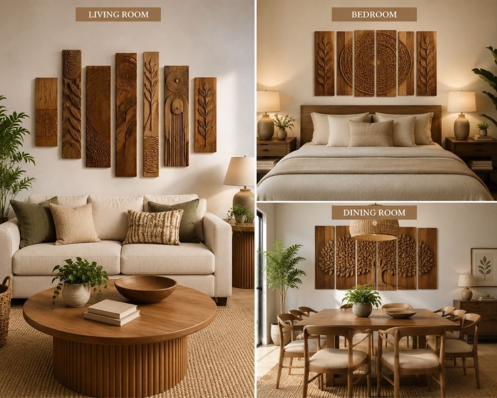 wood wall art ideas for living room bedroom and dining room