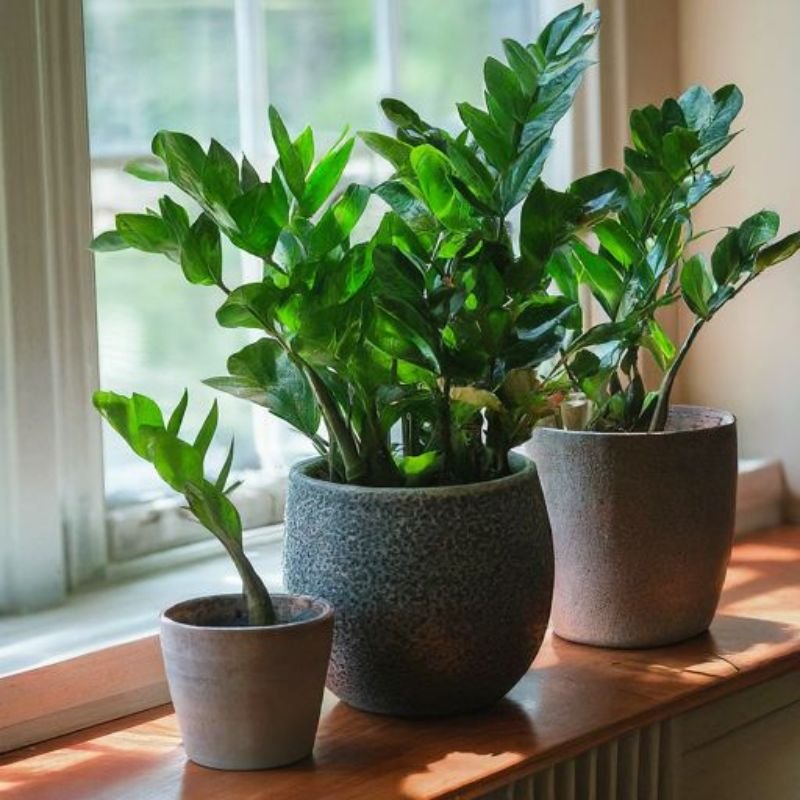 zz plant zamioculcas zamiifolia low light indoor plant glossy leaves