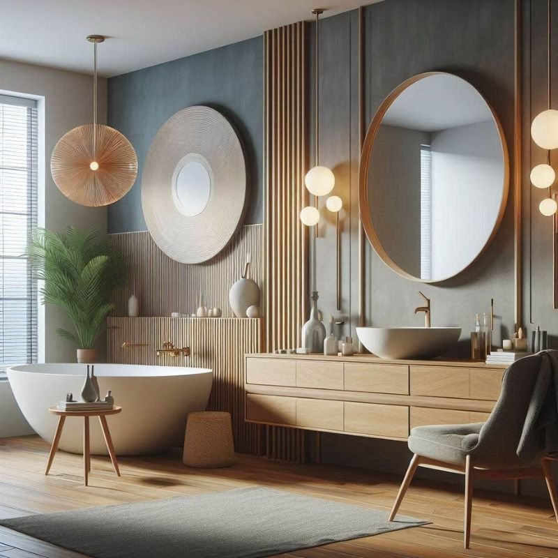 Modern geometric wall pattern for contemporary interiors