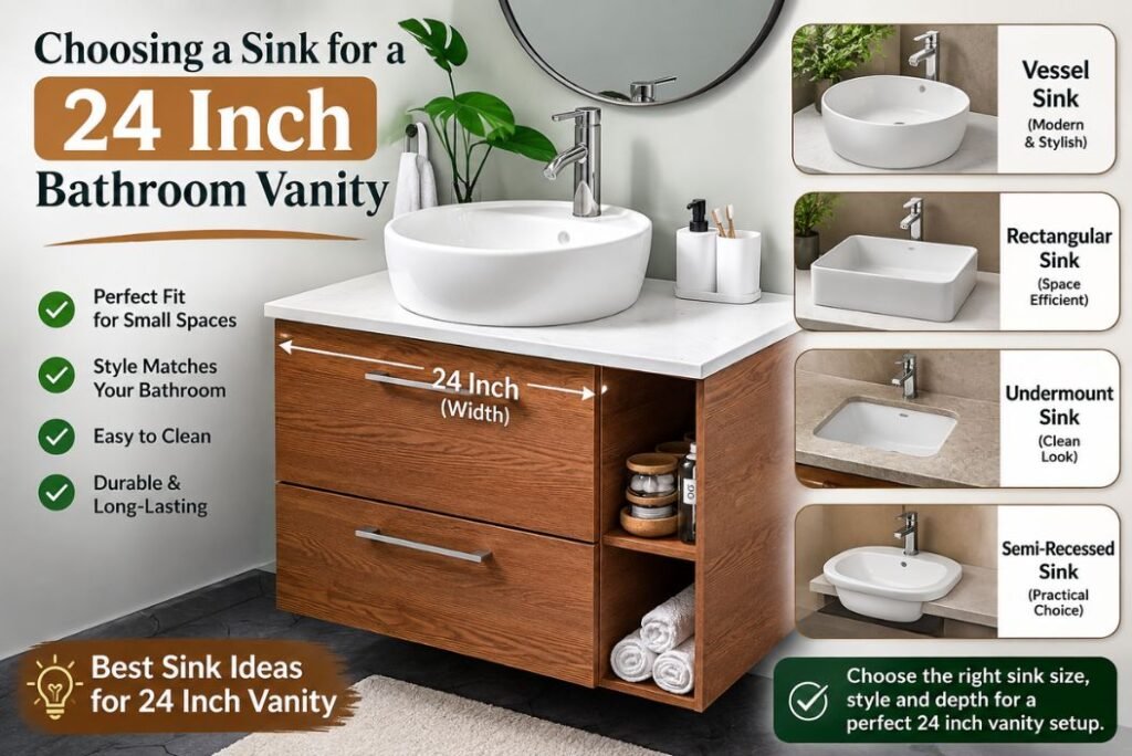 compact bathroom sink and countertop