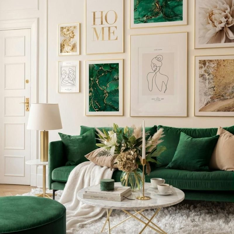 “Large area rug matching modern living room furniture and decor”