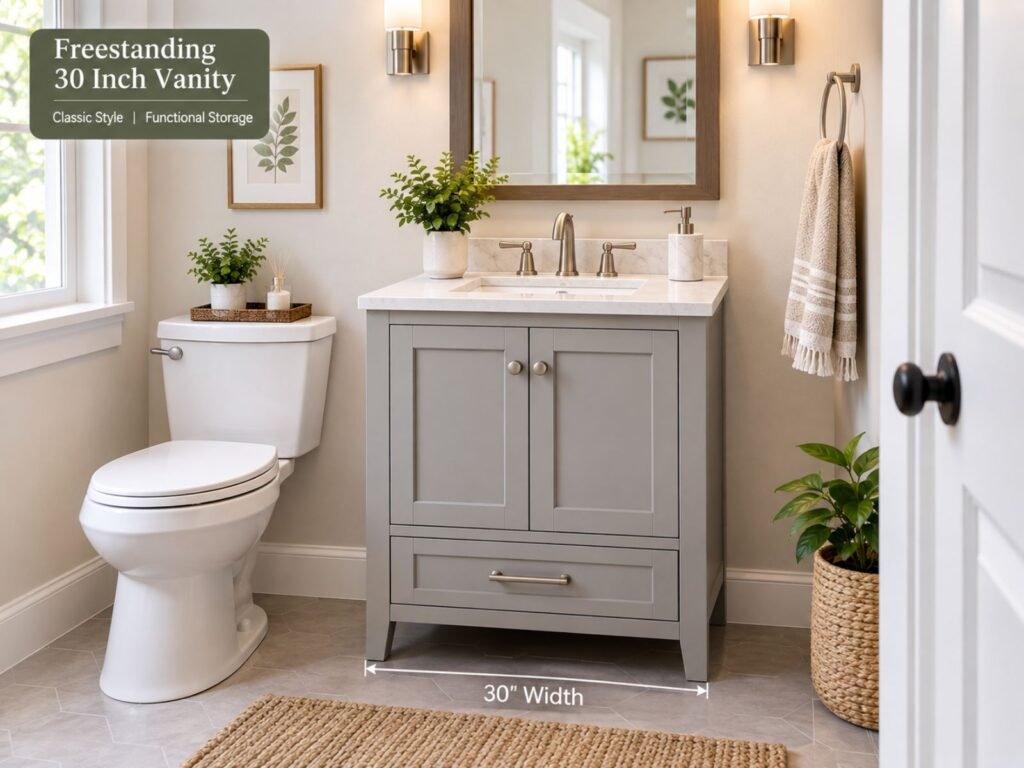 30 inch freestanding bathroom vanity