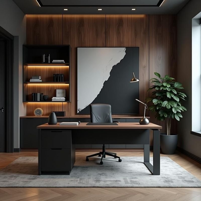 home office accent wall ideas for productivity and focus