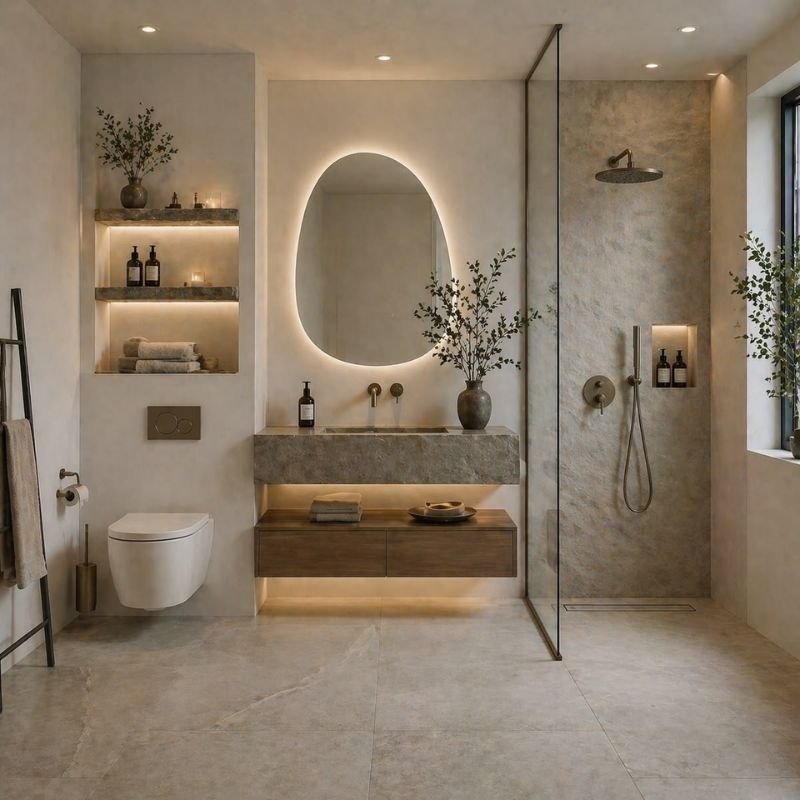 “Clean bathroom protected from mold and moisture damage”