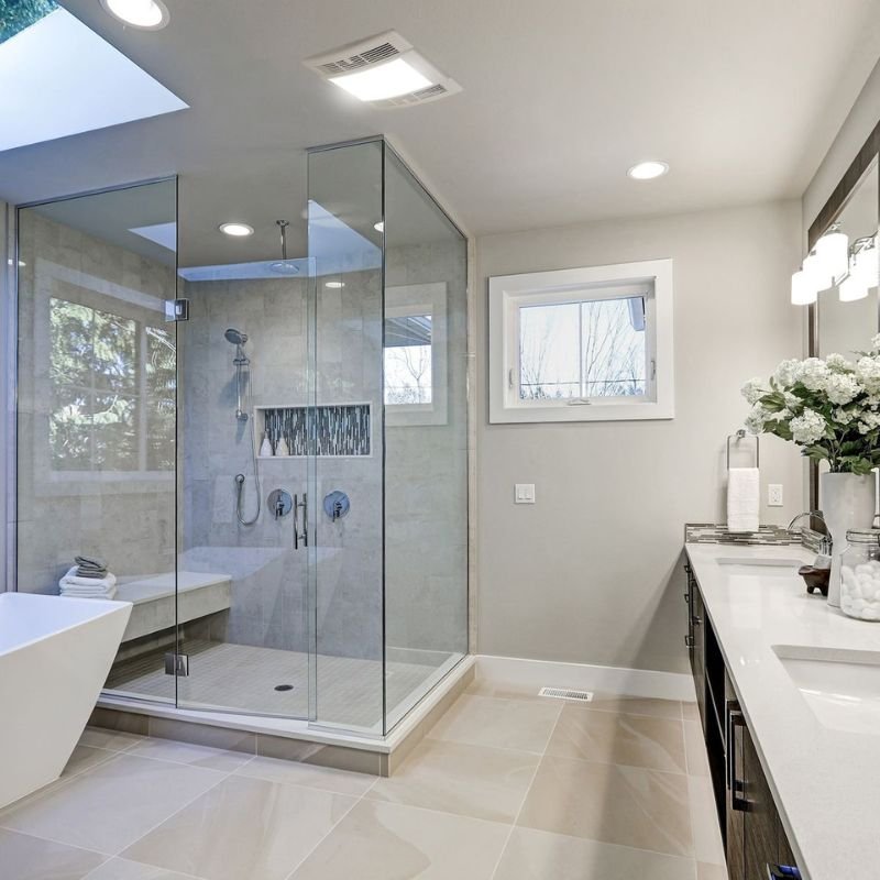 Energy efficient LED bathroom fan light