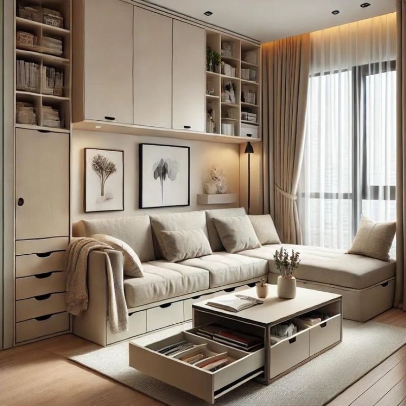 Small living room storage ideas for compact spaces