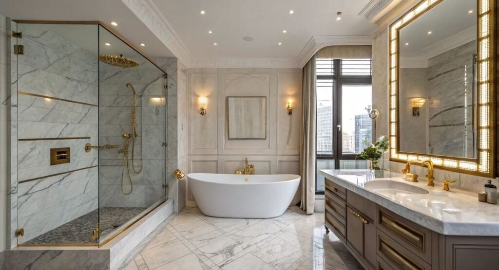 Luxury marble bathroom tile ideas