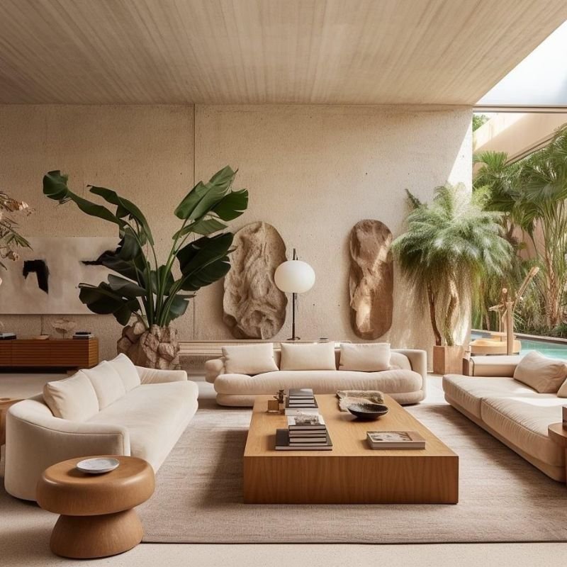 “Correct furniture placement on a large living room rug”