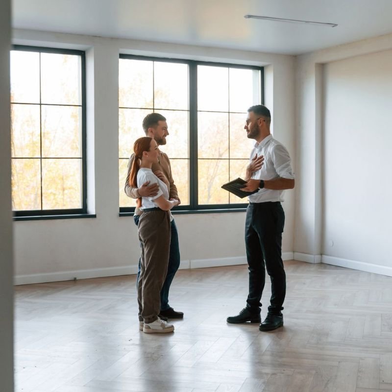 “Tenant inspecting a rental room before moving in”