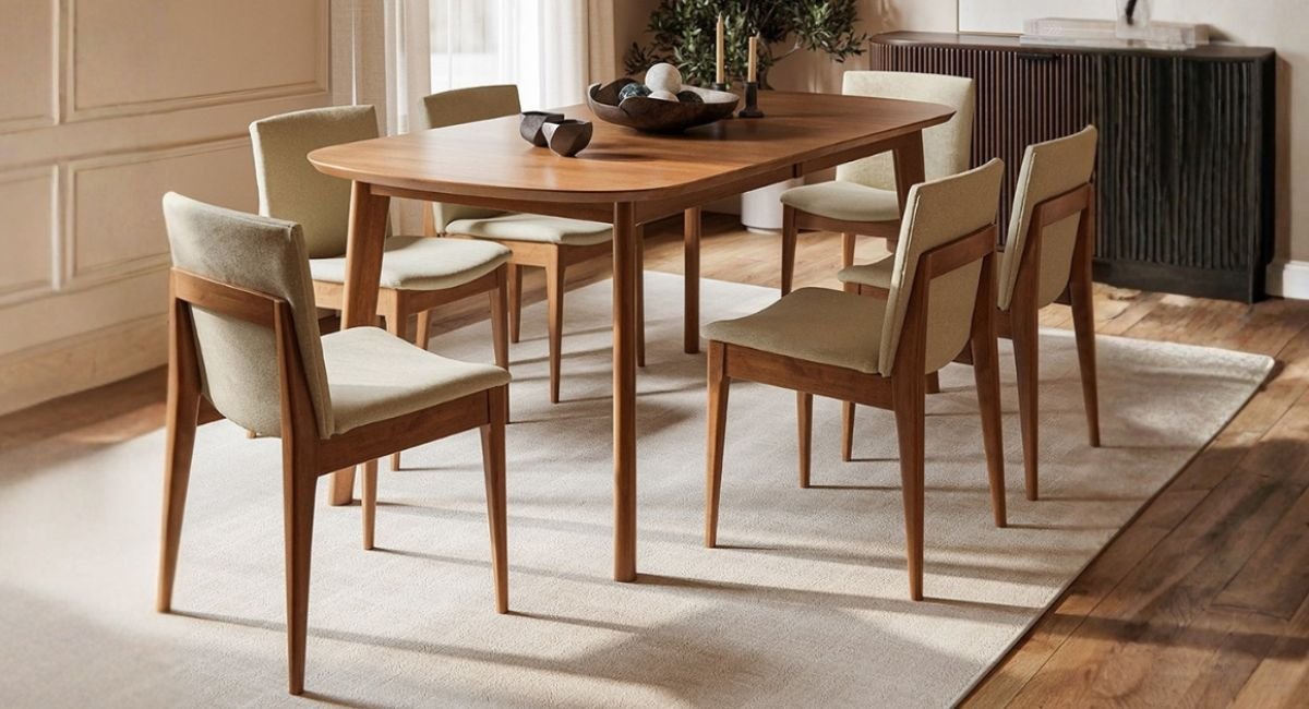 Dining Room Chairs Set of 6 in a Modern Dining Room