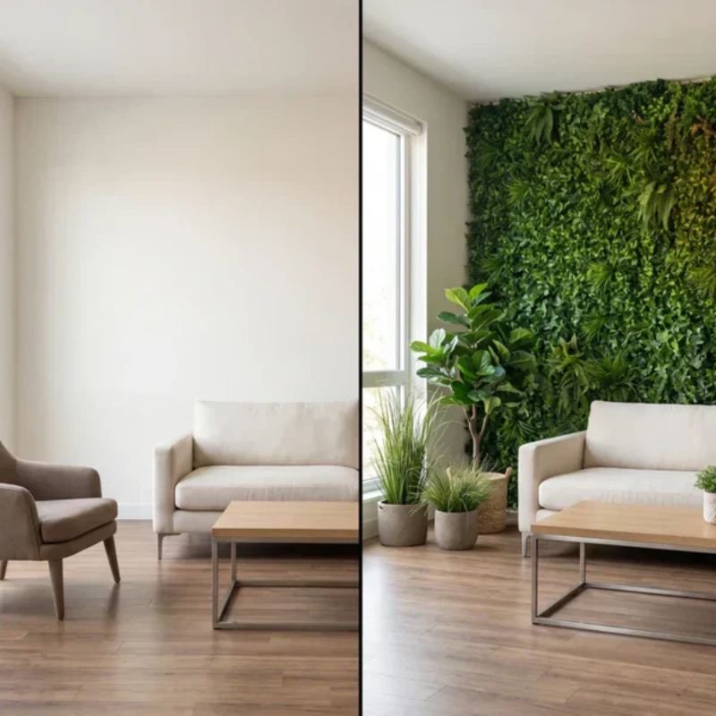 how large indoor plants transform home interior design space