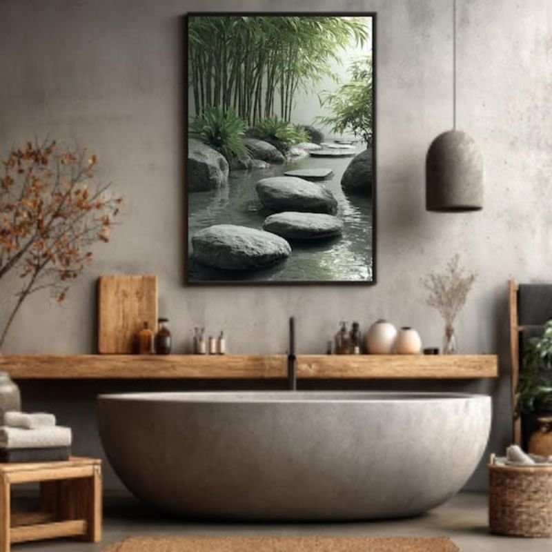 bathroom canvas art for modern interiors"