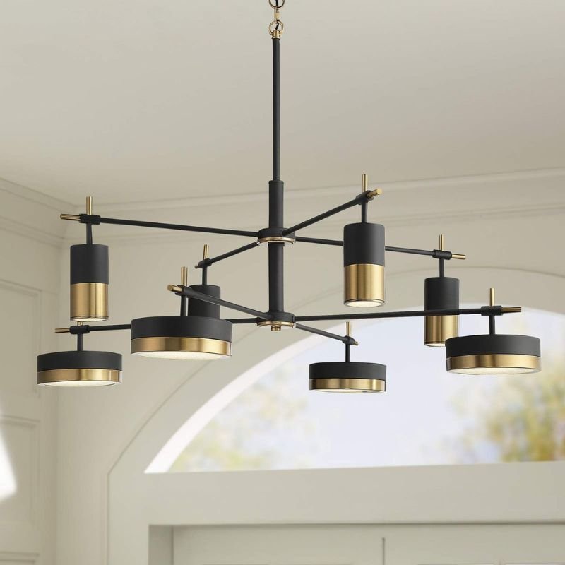 “Modern chandelier for contemporary dining room interior”