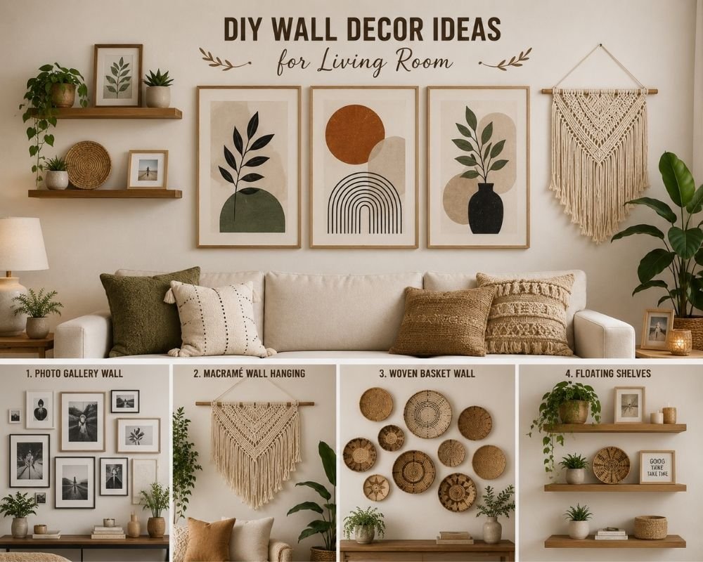 DIY canvas artwork made with simple materials