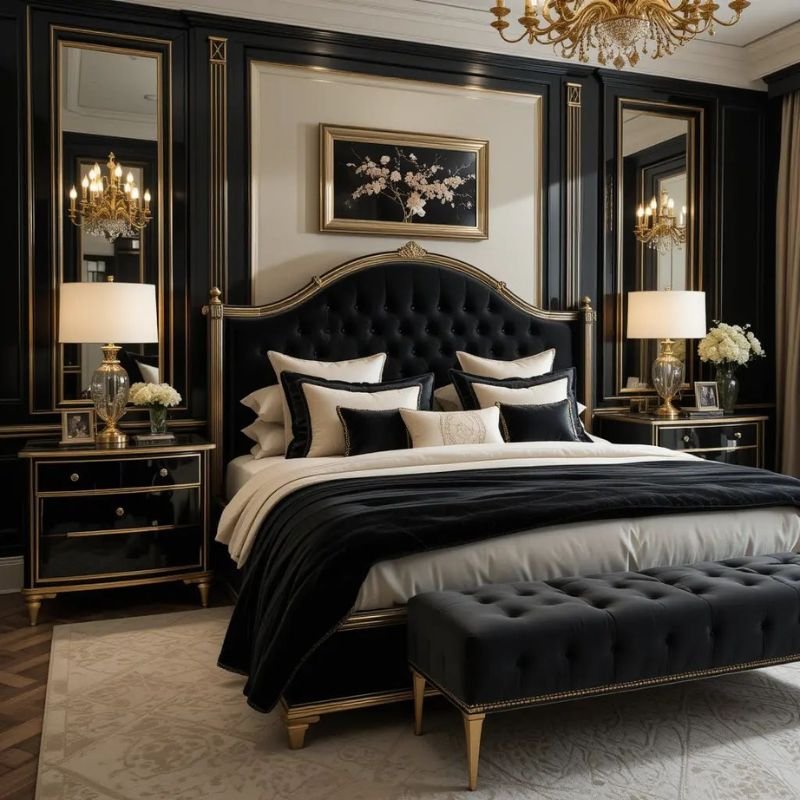 DIY goth home decorating projects with painted furniture and candles