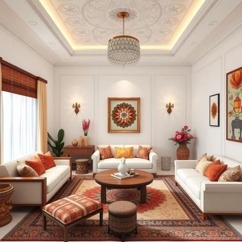 Spanish vocabulary for living room furniture including sofa table and lamp