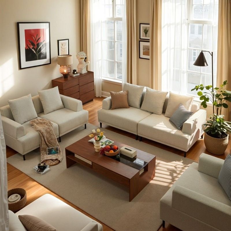 Choosing the right size living room set for a small living room