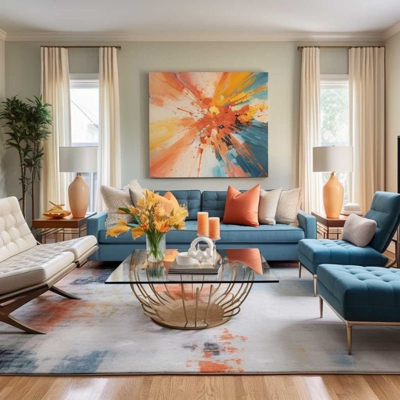 Cozy and spacious living room example for describing a sala in Spanish