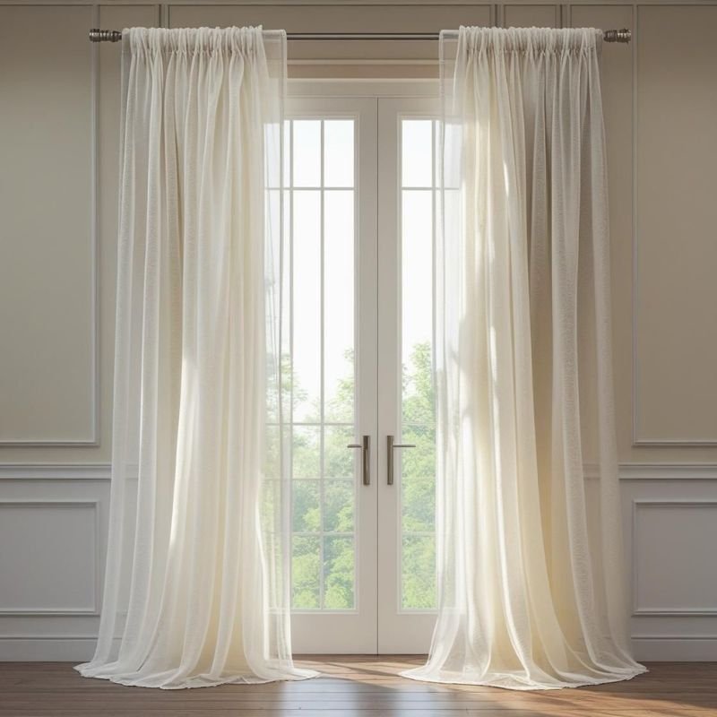 sheer living room curtains allowing soft natural light indoors