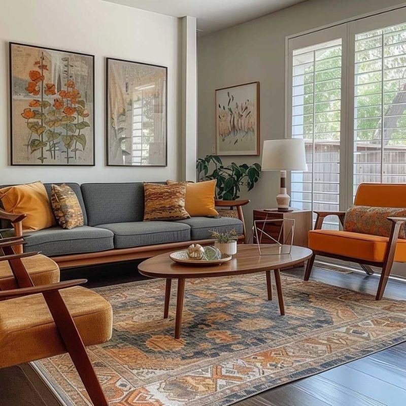 mixing interior design styles in one living room
